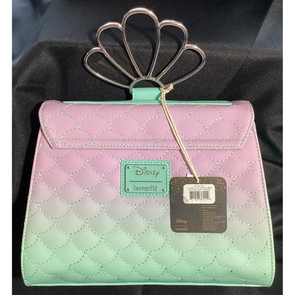 Loungefly Handbags - Loungefly Disney Little Mermaid Ombré Scales Shell Handle Crossbody Bag NEW